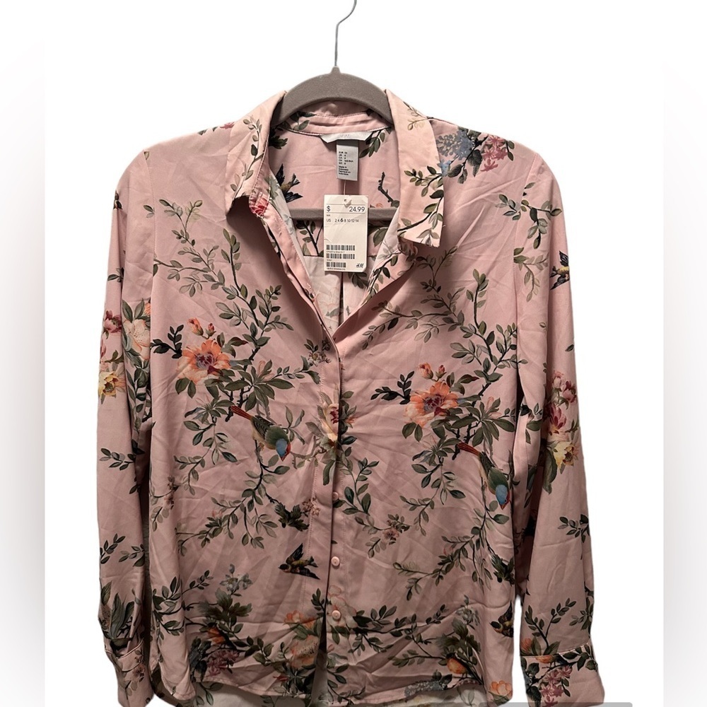H&M Floral Blouse with tag